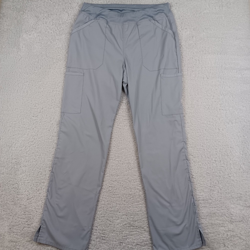 Cherokee Scrub Pant Workwear Professionals Women L Tall Gray Cargo WW170T